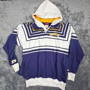 New Era Aggies Mens‎ Rugby Pullover Hoodie XL Vintage Embroidered Blue White
